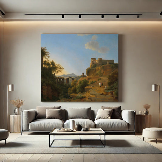 De Golf van Napels met op de Achtergrond het Eiland Ischia - Binnenkunst.nl