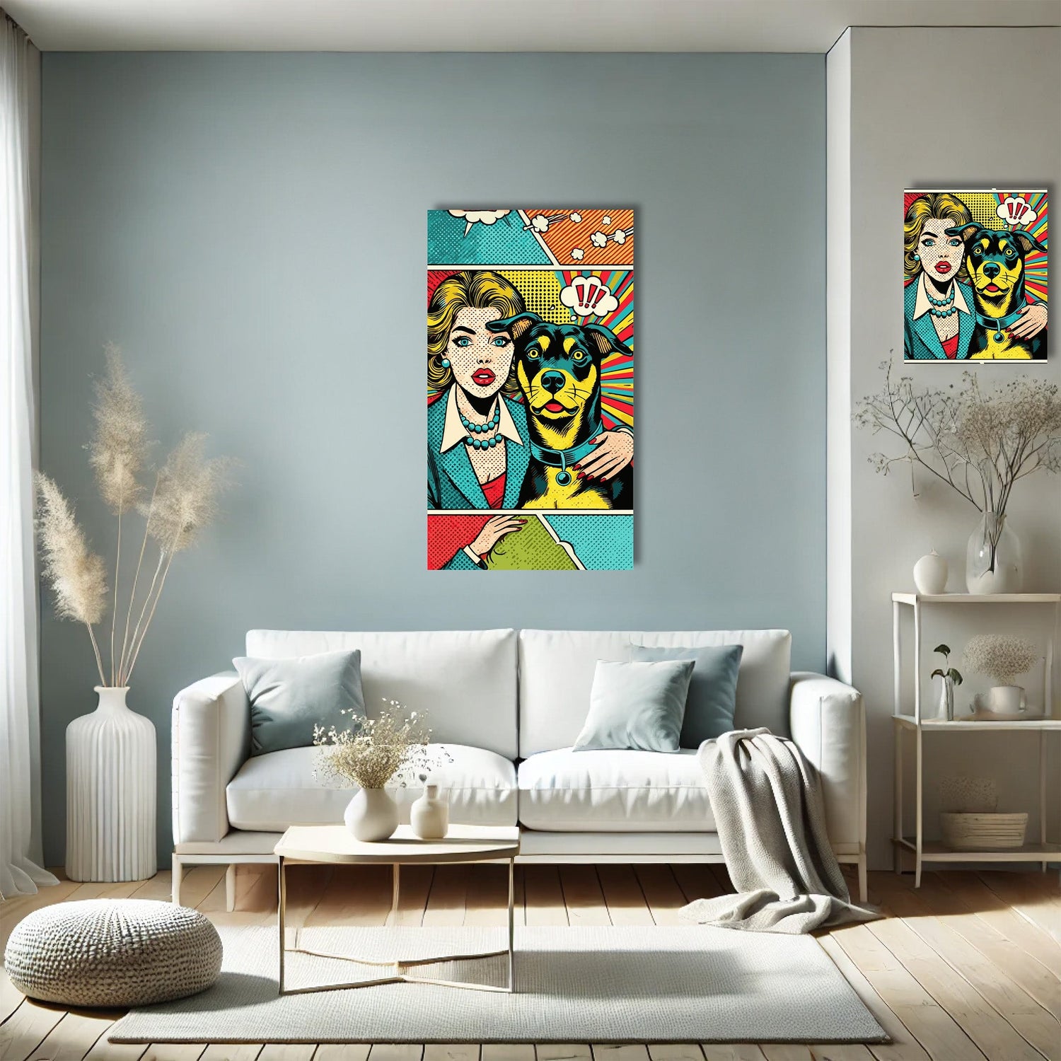 Popart kunst aan de muur - Binnenkunst