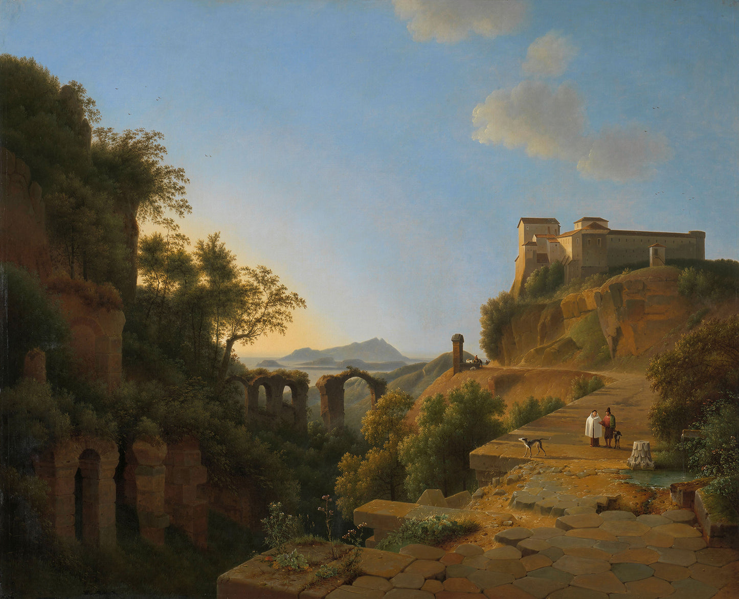 De Golf van Napels met op de Achtergrond het Eiland Ischia - Binnenkunst.nl